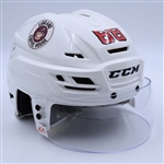 Bahl, Kevin<br>White, CCM Helmet w/ Oakley Shield<br>New Jersey Devils 2022-23<br>#88 Size: Large