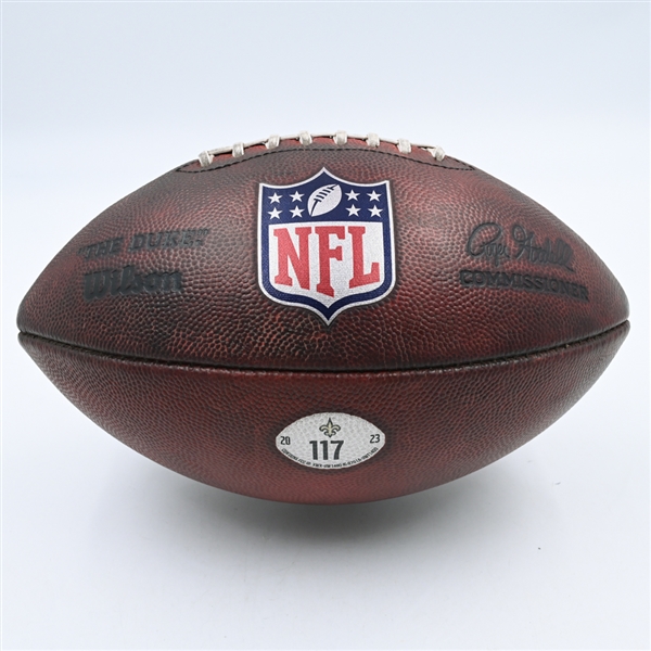 Game-Used Football<br>December 10, 2023 vs. Carolina Panthers<br>New Orleans Saints 2023<br> 