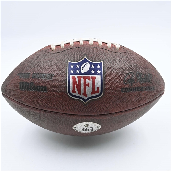 Game-Used Football<br>November 12, 2023 at Minnesota Vikings<br>New Orleans Saints 2023<br> 