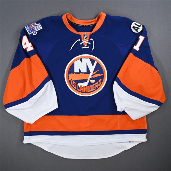 Halak, Jaroslav *<br>Blue w/ Brooklyn Inaugural Season and Al Arbour Memorial Patches<br>New York Islanders 2015-16<br>#41 Size: 58G