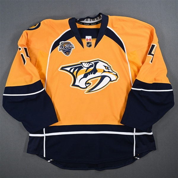 Bartley, Victor<br>Gold w/ 2016 All-Star Game Patch - Team-Issued (TI) - CLEARANCE<br>Nashville Predators <br>#64 Size: 58