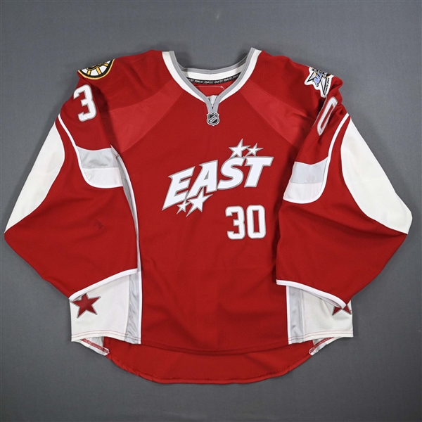 Thomas, Tim *<br>Red - Eastern Conference All-Star 1/27/08 (Period 2 - Backed Up)<br>NHL All-Star 2007-08<br>#30Size: 58G