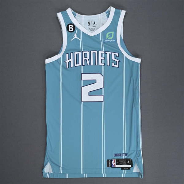 Bouknight, James<br>Icon Edition - Worn 3/31/23<br>Charlotte Hornets 2022-23<br>#2 Size: 44+4