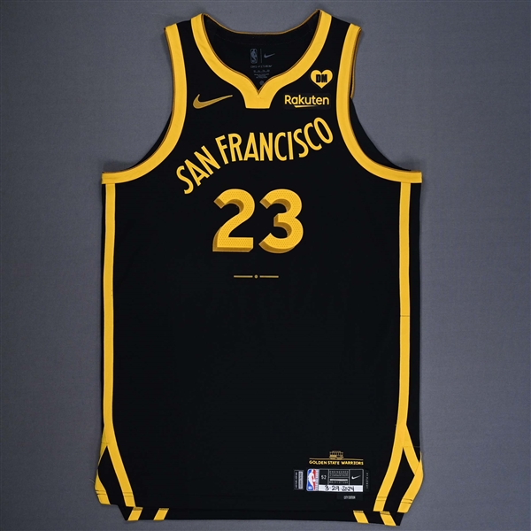 Green, Draymond<br>City Edition - Worn 3 Games - 3/20/24, 3/22/24 & 3/29/24<br>Golden State Warriors 2023-24<br>#23 Size: 52+4