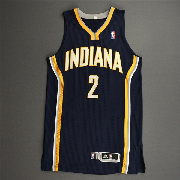 Collison, Darren<br>Navy Regular Season - Photo-Matched to 1 Game - Worn 1 Game (4/18/11 )<br>Indiana Pacers 2010-11<br>#2 Size: L+2