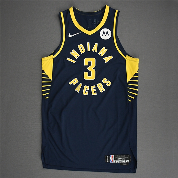 Duarte, Chris<br>Navy Icon Edition - Worn 10/25/21<br>Indiana Pacers 2021-22<br>#3 Size: 48+4