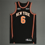 Grimes, Quentin<br>Black City Edition - Worn 1/20/22<br>New York Knicks 2021-22<br>#6 Size: 48+4