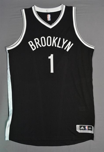 McCullough, Chris<br>Black NBA Autographed Jersey<br>Brooklyn Nets 2015-16<br>#1 Size: 2XL+2