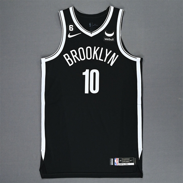 Simmons, Ben<br>Black Icon Edition - Worn 10/27/2022<br>Brooklyn Nets 2022-23<br>#10 Size: 48+4