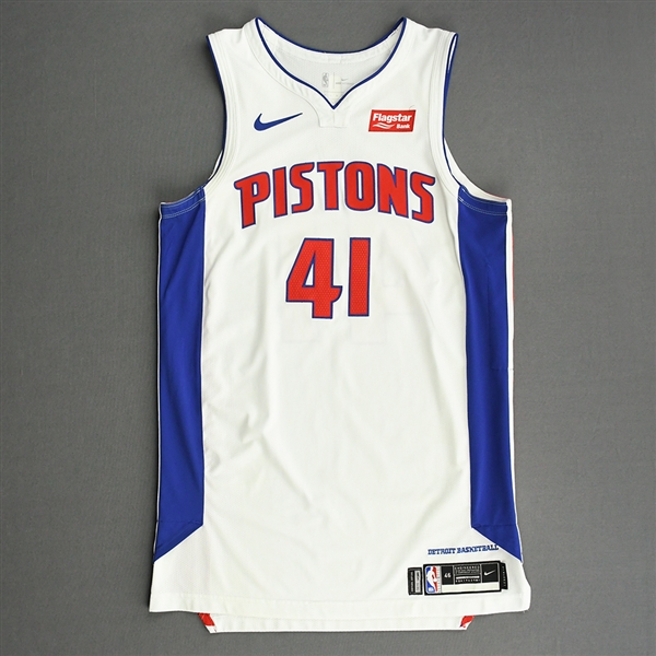 Bey, Saddiq<br>White Association Edition - Worn 1/8/21<br>Detroit Pistons 2020-21<br>#41 Size: 46+4