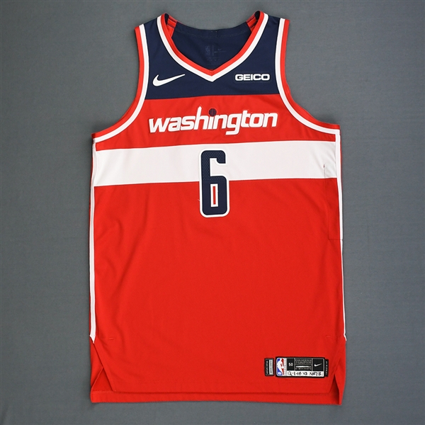 Brown Jr., Troy<br>Red Icon Edition - Worn 11/30/18<br>Washington Wizards 2018-19<br>#6 Size: 50+4