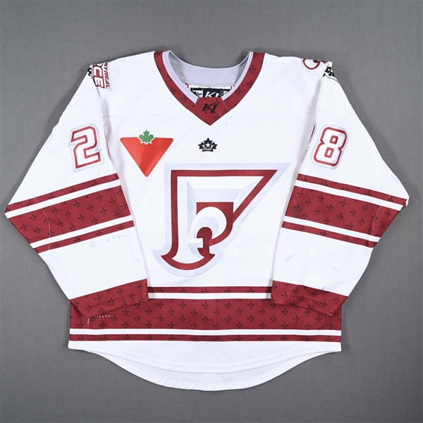 Dubois, Catherine<br>White Set 1 - First PHF Game in Quebec<br>Montreal Force 2022-23<br>#28 Size: LG