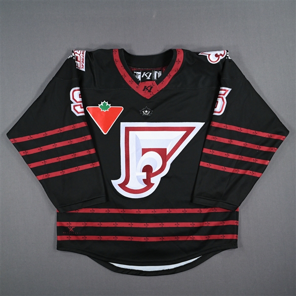 Isbell, Samantha<br>Black Set 1 - Worn in First Game in Franchise History - November 5, 2022 @ Buffalo Beauts<br>Montreal Force 2022-23<br>#5 Size: LG