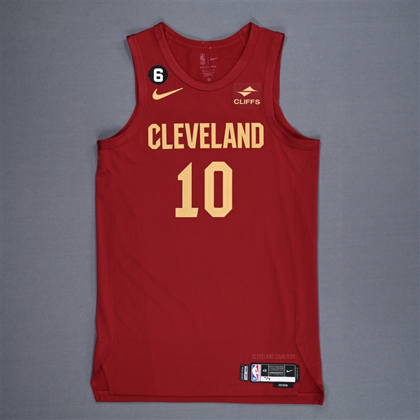 Garland, Darius<br>Wine Icon Edition - Worn 11/7/2022 (Recorded a Double-Double)<br>Cleveland Cavaliers 2022-23<br>#10 Size: 46+4