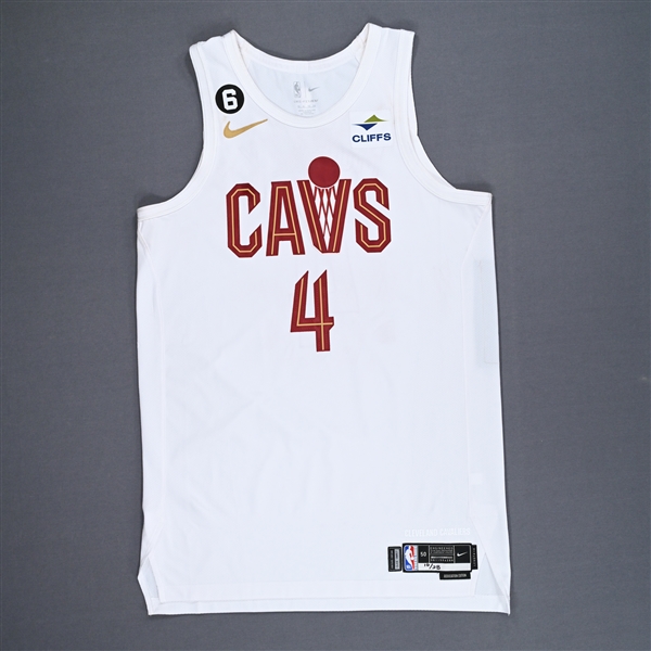 Mobley, Evan<br>White Association Edition - Worn 10/28/2022 (Recorded a Double-Double)<br>Cleveland Cavaliers 2022-23<br>#4 Size: 50+4