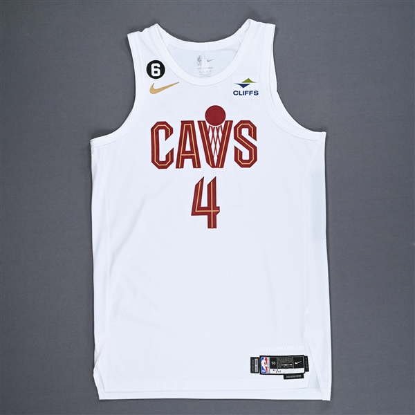 Mobley, Evan<br>White Association Edition - Worn 11/11/2022 (Recorded a Double-Double)<br>Cleveland Cavaliers 2022-23<br>#4 Size: 50+4