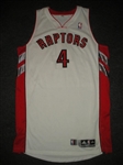 Acy, Quincy<br>White Regular Season - 1/2/13 - Photo-Matched to 1 Game - Worn 1 Game (1/2/12)<br>Toronto Raptors 2012-13<br>#4 2XL+2