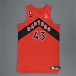 Siakam, Pascal<br>Red Icon Edition - Worn 11/2/2022 (Recorded a Triple-Double)<br>Toronto Raptors 2022-23<br>#43 Size: 52+6