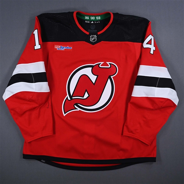 Bastian, Nathan<br>Red Set 2<br>New Jersey Devils 2023-24<br>#14 Size: 58