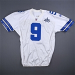 Romo, Tony *<br>White w/ 50th Anniversary Patch - Game-Issued (GI)<br>Dallas Cowboys 2010<br>#9 Size: 50