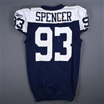 Spencer, Anthony *<br>Blue Throwback - worn 11/24/11 vs Miami Dolphins<br>Dallas Cowboys 2011<br>#93 Size: 48