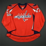 Alzner, Karl<br>Red Set 2 w/ NHL Centennial Patch<br>Washington Capitals 2016-17<br>#27 Size: 58