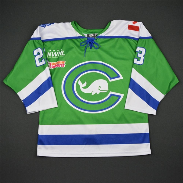 Bilic, Ivana<br>Green Preseason<br>Connecticut Whale 2016-17<br>#23 Size: 48
