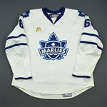 Stralman, Anton<br>White Set 1<br>Toronto Marlies 2007-08<br>#6 Size: 58