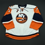 Hunter, Trent<br>White Set 3 - Game-Issued (GI)<br>New York Islanders 2008-09<br>#7 Size: 56