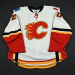 Huselius, Kristian<br>White Set 3 / Playoffs (RBK 2.0)<br>Calgary Flames 2007-08<br>#20 Size: 58