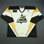 MacAulay, Kenny<br>White Set 1 w/5th Anniv. Patch (A removed)<br>Stockton Thunder 2009-10<br>#6 Size: 54