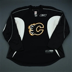 Reebok<br>Black Practice Jersey<br>Calgary Flames 2009-10<br>Size: 58