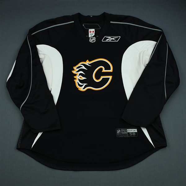 Reebok<br>Black Practice Jersey<br>Calgary Flames 2009-10<br>Size: 58