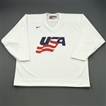 Brown, Dustin * <br>White, U.S. Olympic Mens Orientation Camp Issued Jersey, Signed<br>USA 2009<br>#23 Size: XL
