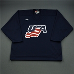 Gilbert, Tom * <br>Blue, U.S. Olympic Mens Orientation Camp Issued Jersey, Signed<br>USA 2009<br>#77 Size: XL