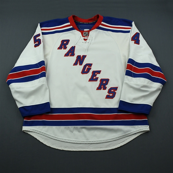 Sanguinetti, Bobby<br>White Set 1 (NHL Debut)<br>New York Rangers 2009-10<br>#54 Size: 56
