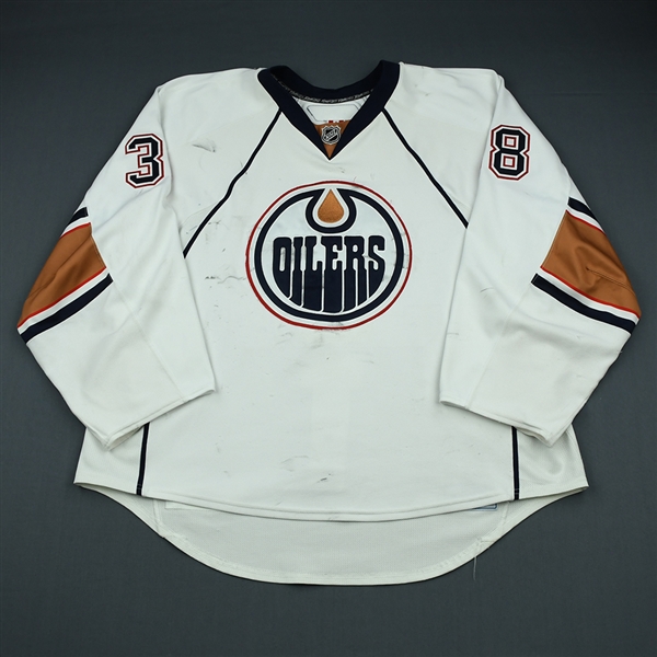 Deslauriers, Jeff<br>White Set 3<br>Edmonton Oilers 2009-10<br>#38 Size: 58G