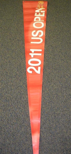US Open - Red Triangular Double-Sided Pole Banner<br>US Open 2011<br>Size:103x18 inches