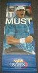 USTA US Open # John Isner & Victoria Azarenka 2012 US Open -  It Must Be Love  Double-Sided Light Pole Banner 2012 Jersey Size 63x24 inches