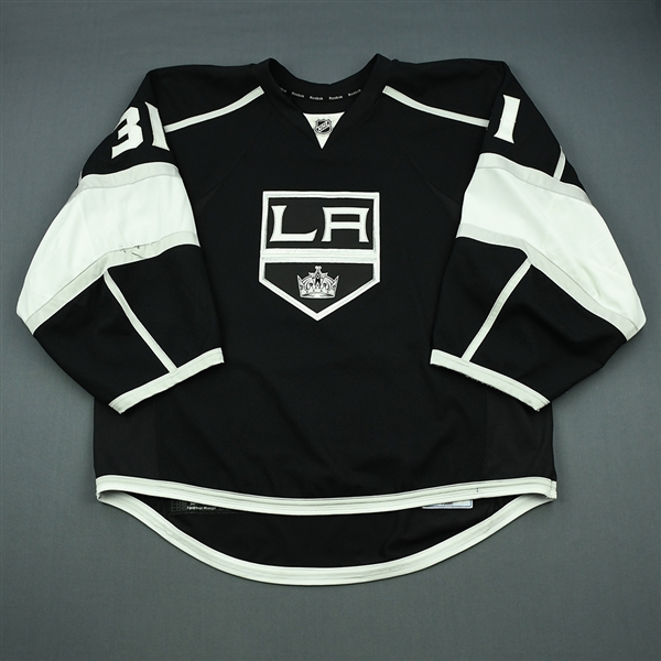 Jones, Martin<br>Black Set 3 / Playoffs - Backed Up<br>Los Angeles Kings 2013-14<br>#31 Size: 58G