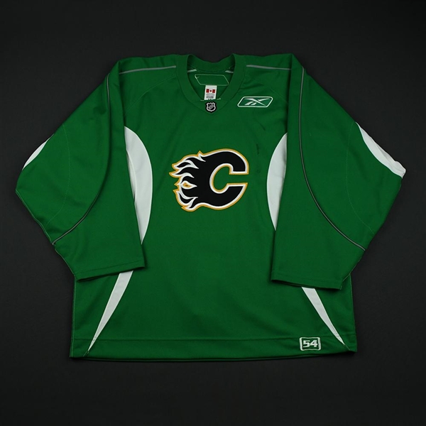 Reebok<br>Green Practice Jersey<br>Calgary Flames 2008-09<br>#NA Size: 54