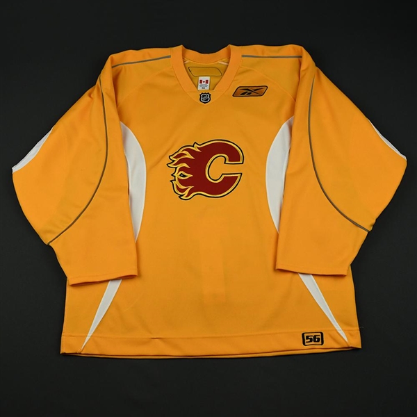 Reebok<br>Yellow Practice Jersey<br>Calgary Flames 2008-09<br>#NA Size: 56