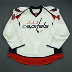 Beaudoin, Mathieu<br>White Set 1 - Game-Issued (GI)<br>Washington Capitals 2012-13<br>#64 Size: 58