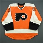 Bourdon, Marc-Andre<br>Orange Set 1 - NHL Debut 11/21/11<br>Philadelphia Flyers 2011-12<br>#43 Size: 56