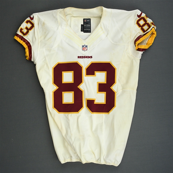 Davis, Fred<br>White, Worn Sunday September 29, 2013 vs. Oakland Raiders<br>Washington Redskins 2013<br>#83 Size:42 SKILL