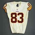 Davis, Fred<br>White, Worn Sunday September 29, 2013 vs. Oakland Raiders<br>Washington Redskins 2013<br>#83 Size:42 SKILL