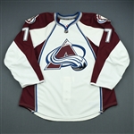 Hensick, T.J.<br>White Set 3 - Game-Issued (GI)<br>Colorado Avalanche 2009-10<br>#7 Size: 54