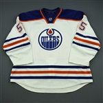 Eager, Ben<br>White Retro Set 1<br>Edmonton Oilers 2013-14<br>#55 Size: 58+