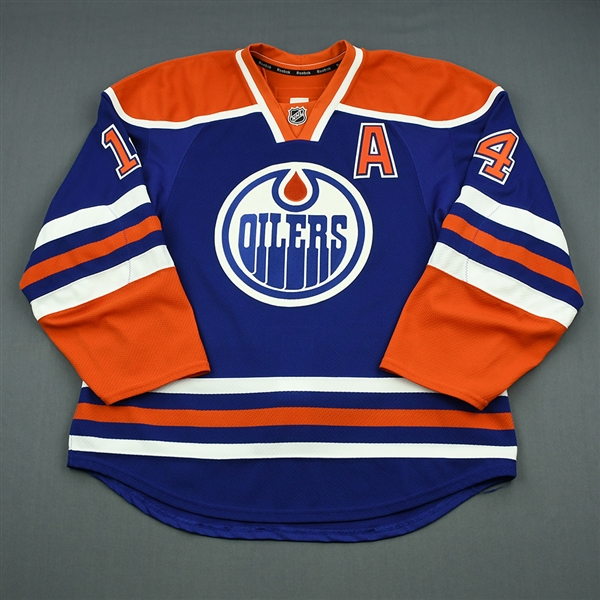 Eberle, Jordan<br>Blue Retro Set 3 w/A<br>Edmonton Oilers 2013-14<br>#14 Size: 56