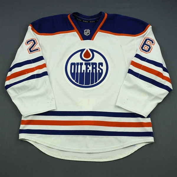 Arcobello, Mark<br>White Retro Set 2<br>Edmonton Oilers 2013-14<br>#26 Size: 56